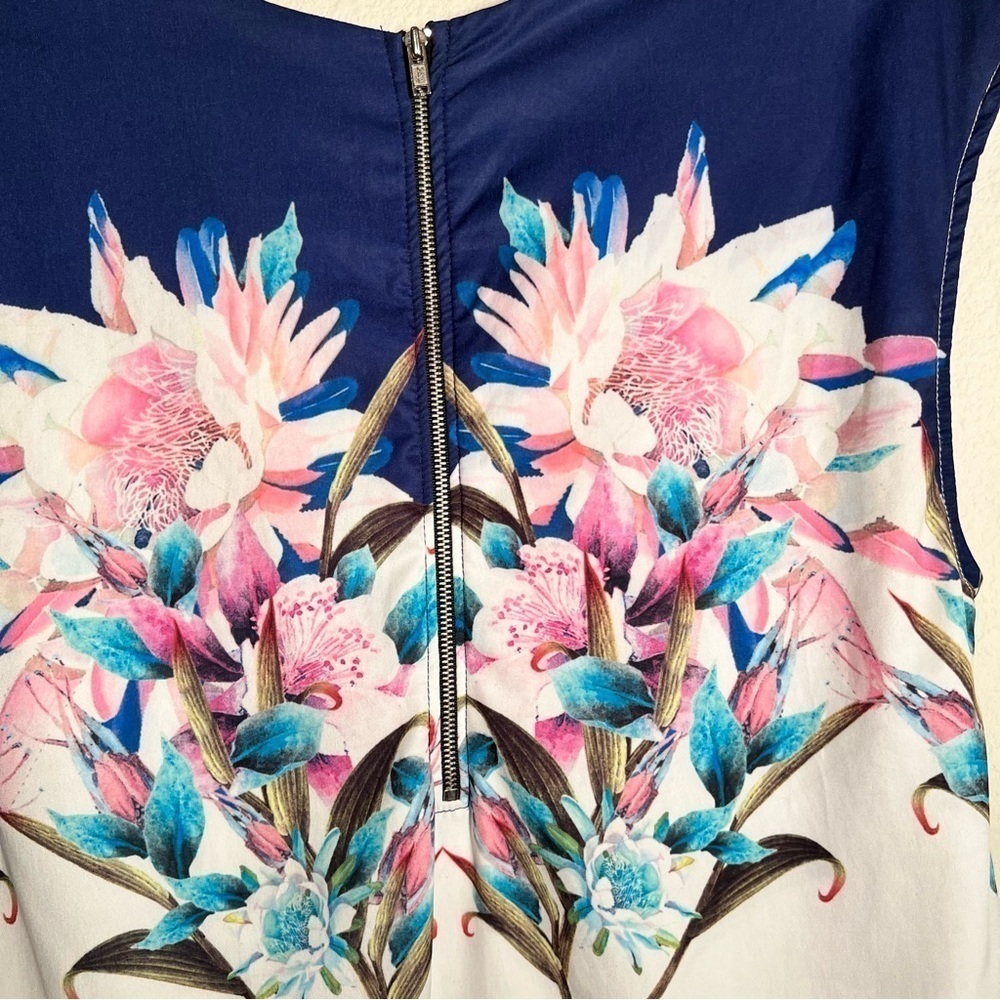 Honey Punch Floral Dress Blue Pink Small - Picture 5 of 7